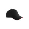 MOD. B155R:Black, 100% polyester, Red, One Size